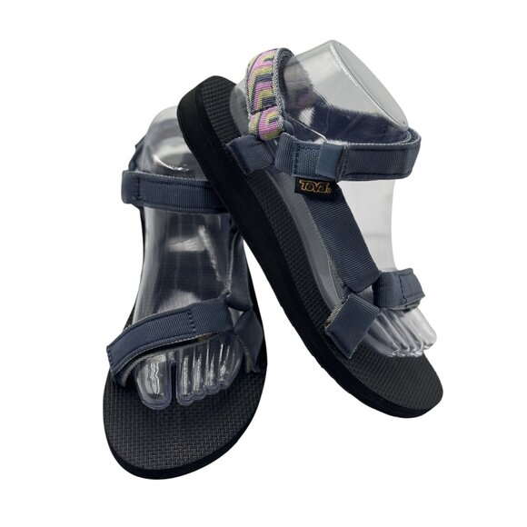 Teva Original Universal Slide Womens Size 9 Blue Multicolor Textural Sandals - Picture 4 of 11